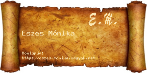 Eszes Mónika névjegykártya